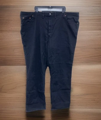 Jeans masculino Lee ajuste relaxado perna reta tamanho 52 cintura, 32 comprimento, jeans preto - Imagem 1 de 4