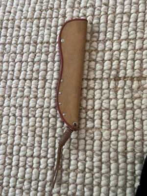 Funda de cuchillo alemán de cuero con marca de borde de colección funda de cuchillo de hoja fija Foto 1 de 4