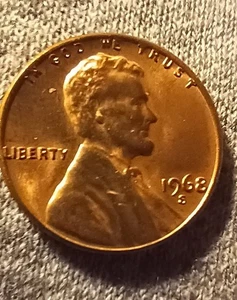 Raro 1968 S Lincoln Penny Doble Troquel con Múltiples Errores BU Lote # 1109202502! - Imagen 1 de 2