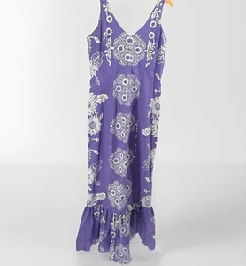 Vestido Hawaiano Vintage Mango Howell Púrpura Floral Mumu Para Mujer Pequeño a Mediano - Imagen 1 de 10