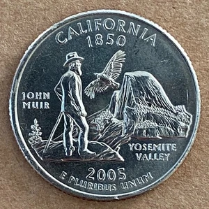 USA 25 Cent 2005 Quarter Dollar Coin "California" "P" KM#370 - Picture 1 of 2