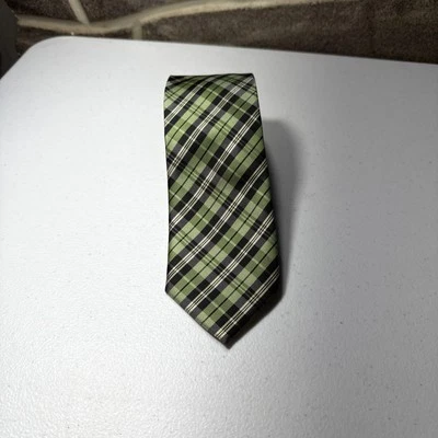 Corbata a cuadros verde multicolor para hombre 100 % poliéster Foto 1 de 4