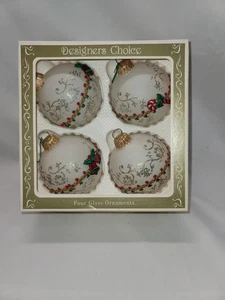 4 Vintage Weihnachten von Krebs Ornamente mit Box - Bild 1 von 2