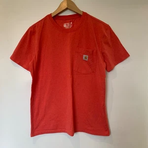 Carhartt T-Shirt Womens Size Medium (8-10) Red Loose Fit Short Sleeved - Picture 1 of 11