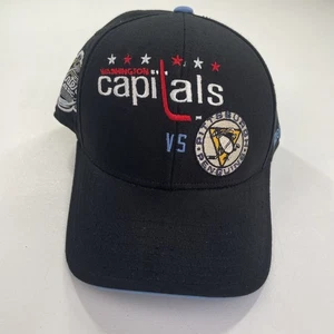 2011 Winter Classic Washington Capitals Pittsburgh Penguins Schwarze PressBack Mütze - Bild 1 von 10