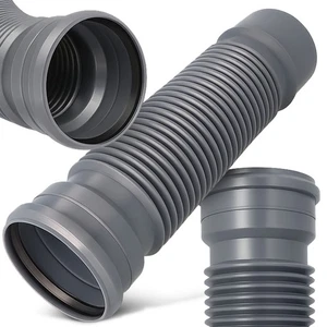 Flexible Abflussrohr 110 Regenrinne Fallrohr Verlängerung Belüftung Kanalisation - Bild 1 von 10