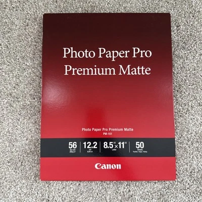 Canon PM 101 Photo Paper Pro 8.5x11 Matte 50 Pack for Fine Art Printing - Image 1 of 2