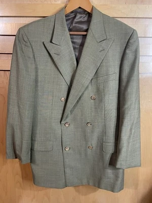 Blazer de lana de doble botonadura Ermenegildo Zigna Su Misura para hombre talla 48 L Foto 1 de 4