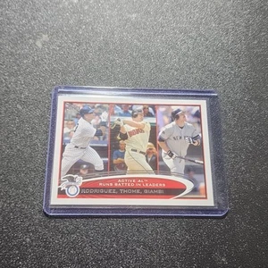 2012 Topps - Líderes activos Alex Rodríguez, Jim Thome, Jason Giambi #324 - Imagen 1 de 2