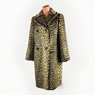 Vintage 60's 70's Leopard Faux Fur Coat Fits S-M - Image 1 of 4