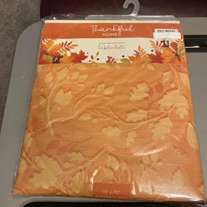 FALL/AUTUMN Flannel-back Vinyl Tablecloth 52x70”  Leaves/branches  - Picture 1 of 2