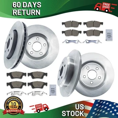 Front and Rear Rotors Brakes & Ceramic Brakes Pads for Dodge Durango 2011-2020 Foto 1 de 4