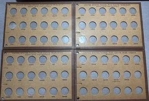 Empty 4 Pages Vintage National Coin Album Indian Head Nickel 1913-1938 - O3 - Picture 1 of 1