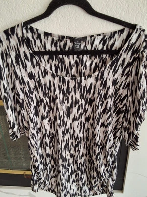 Alfani Blouse Womens 1X Scoop Neck 3/4 Sleeve Stretch Pullover Top - Image 1 of 4