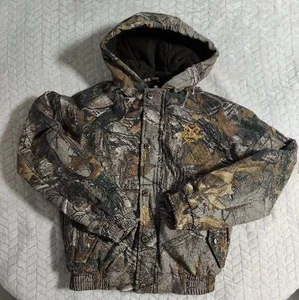 Boy's Size 8 Realtree Camouflage Camo Hunting Jacket Insulated Coat Hooded - Picture 1 of 7