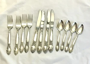 Oneida Community Ballad Silverplate 12pc set, Fork, Knife, Spoon - Imagen 1 de 5