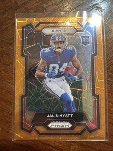 Jalin Hyatt Rookie 2023 Panini Prizm Orange Lazer - Imagen 1 de 2