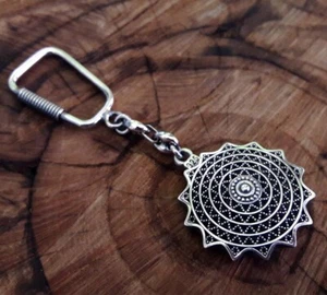 Handmade Special Design Filigree Keychain Made of Sterling Silver - Picture 1 of 1