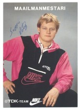1988-92-96  Olympics T&F Javelin Medalist SEPPO RÄTY Hand Signed Photo Card '80s