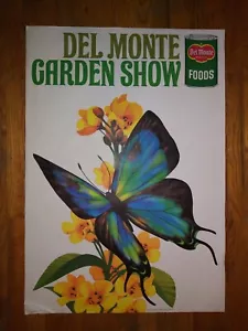 Póster vintage 1968 Del Monte Garden Show mariposa 2' x 3' (por lado) - Imagen 1 de 3