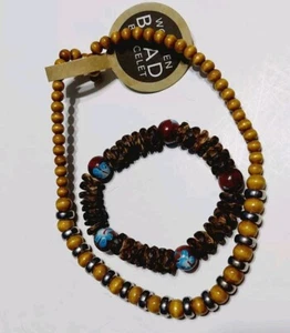 Holzperlen Armband 1 BMI & 1 Markenlos 2er Set Boho - Bild 1 von 8