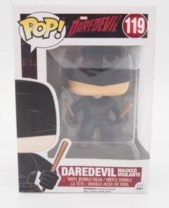 Funko POP! Figura Cabeza Bobble Daredevil Masked Vigilante Vinilo Negro #119 Nueva en Caja - Imagen 1 de 10