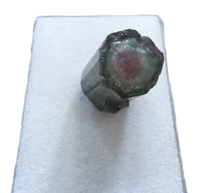 Wassermelonen Turmalin mit Endflächen 19x12,7x14,5 mm 32 ct. Nr. U33607 - Bild 1 von 4