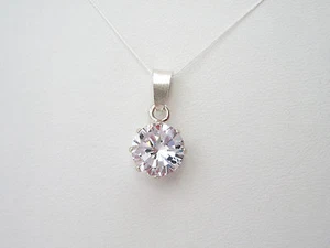 Pendentif solitaire oxyde de zirconium CZ et argent 925/1000e PE03 - Picture 1 of 1