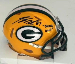 Packers JORDY NELSON Signed Riddell Speed Mini Helmet AUTO w/ "Bears Suck" - BAS - Picture 1 of 1