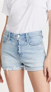 MOTHERThe Fly Cut Proper Shorts frayed hem denim shorts. Retail $218 - Picture 1 of 12