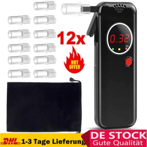 Alkoholtester Promilletester Alkomat Alcohol Tester Polizeigenau & 12 Mundstücke - Bild 1 von 23