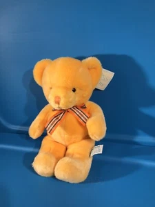 Russ Baby Rattle Bear NWT Soft Bright Sunburst Orange Nursery Toy Plush Lovey - Picture 1 of 4