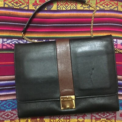 Bolso Bandolera Marc Jacobs Cuero Sobre Bolso sin asas Negro Marrón Foto 1 de 4