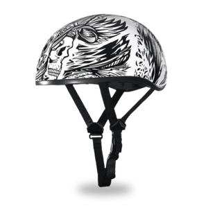 Daytona 2nd Amendment Skull Cap Slim Motorcycle Helmet (2XS - 2XL) - Picture 1 of 6