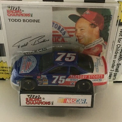 Racing Champions Todd Bodine #75 Nascar Stock Car Toy 1995 Edition soporte y tarjeta Foto 1 de 4