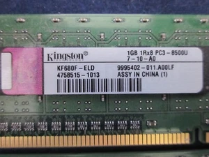 Kingston 4GB 1GB 1Rx8 PC3-8500U KF680F-ELD Set of 4 memory modules EXCELLENT - Picture 1 of 5