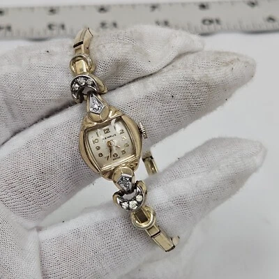 Reloj Pulsera Vintage Benrus 17 Jewel BM1 Mecánico Damas 10k R.G.P Diamante Suizo Foto 1 de 4