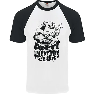 Anti Valentines Club Romance Single Day Mens s/s Baseball T-Shirt - Image 1 of 4