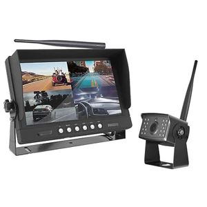Digital Wireless 9'' Quad Dash Cam AHD Rear View DVR System Semi Truck Bus RV - Picture 1 of 24