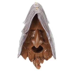 Resin Bird House Sturdy Garden Bird Hut Hanging Bird House Backyard Decorative - Picture 1 of 12
