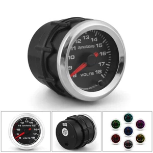 2" 52mm Universal Car Pointer 7 Color 8-18V Volt Meter Voltmeter Voltage Gauge - Picture 1 of 8