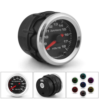2" 52mm Universal Car Pointer 7 Color 8-18V Volt Meter Voltmeter Voltage Gauge - Image 1 of 4