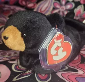 BLACKIE the Bear ❤️ 3rd Gen HT 2nd TT 3/2 MWCT ❤️ Original TY Beanie Baby 1993 - Picture 1 of 14
