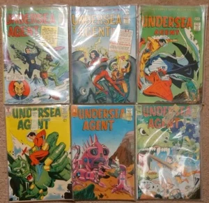 Undersea Agent #1 bis #6 Full Set (1. App Davey Jones) Tower Comics 1966 - Bild 1 von 8