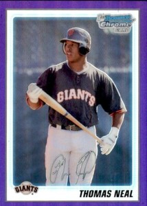 Thomas Neal 2010 Bowman Chrome Purple Refractor #BCP99 /999 Numbered Parallel
