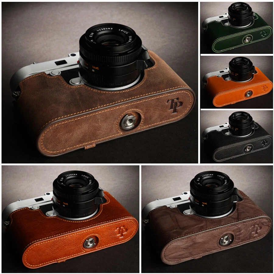 Medio estuche de cuero genuino para cámara funda apta para LEICA M10 M10-P hecho a mano nuevo Foto 1 de 4