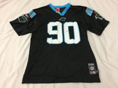 Camiseta deportiva Reebok Carolina Panthers #90 Julius Peppers equipo NFL juvenil XL -TAL CUAL Foto 1 de 4