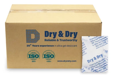 20 gram X 800 PK "Dry & Dry" High Quality Pure Reusable Silica Gel Desiccant - Image 1 of 4