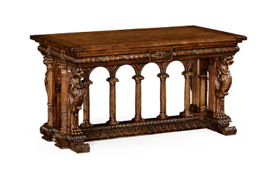 French renaissance style library table by Jonathan Charles - Image 1 of 4