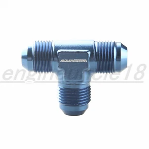 New 8AN To AN8 To AN-8 Male Flare Union Tee T-piece Fitting Adapter Aluminum Blu - Picture 1 of 5
